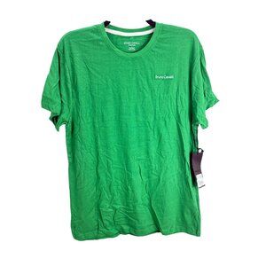 Bruno Cavalli Essentials T Shirt Embroidered Logo Chest Green Cotton Tee Large